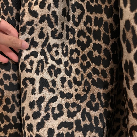 GANNI Leopard Animal Jacquard Dress Crispy Midi Tank Off Shoulder Sz Small / Med - Picture 9 of 12